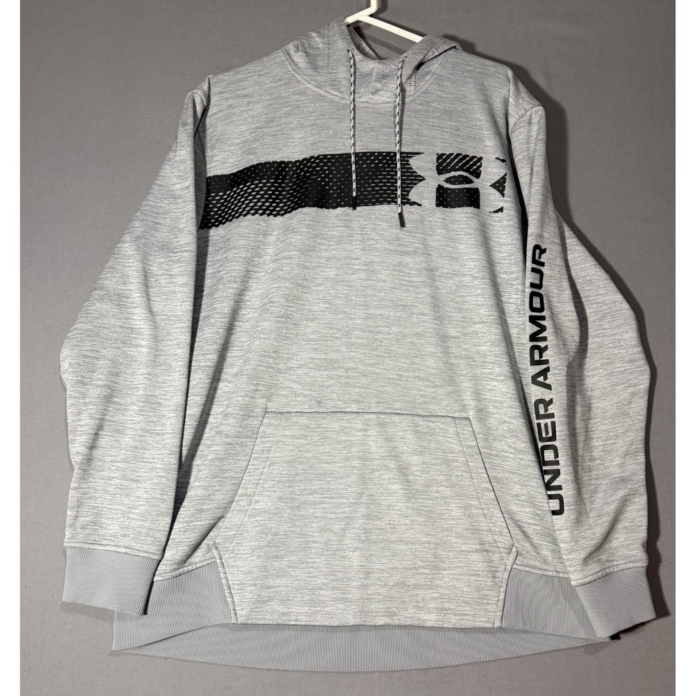 Under Armour UA Loose Cold Gear Gray Pullover Hoodie Size XL EUC Grey